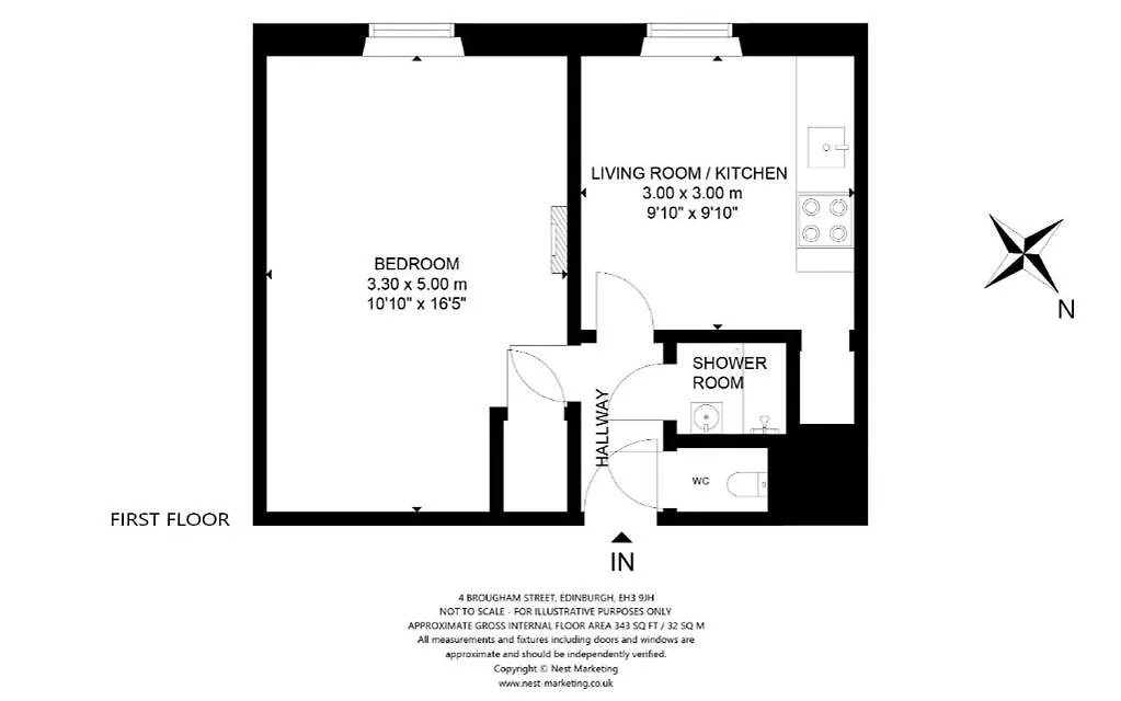 Apartment City Centre 1-Bed Flat, Sleeps 3 Edinburgh
